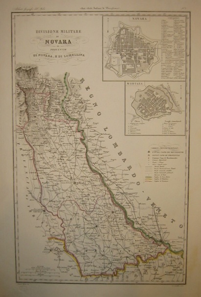 Zuccagni-Orlandini Attilio (1784-1872) Divisione militare di Novara. Provincie di Novara e di Lomellina 1844 Firenze 